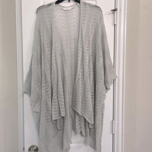 Lauren Conrad Gray Shawl Sweater, one size